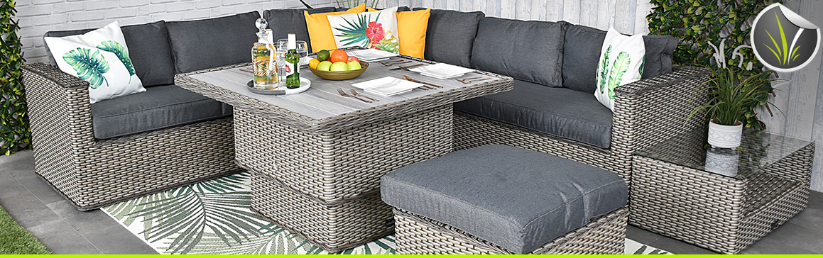 Garden Furniture with Adjustable Table