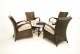 Texas Rattan Lounge 4 Sofa Seat Armchair Set with Firepit