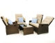 4 pc Reclining 2 Seater Sofa Rattan Garden Furniture Set