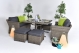 7PC York Mid High Back 8-Seater Rattan Furniture Sofa Cube Dining Set