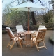 Bourton 120cm Gateleg Table Set - Acacia Wooden