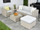 Bahamas Rattan 6 Seater Outdoor Sofa Set - 6-Seater - Champagne