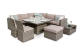 Brantwood 8PC Corner Round Back Sofa Dining Set with Chairs - Natural