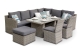 Chelsea Rattan Sofa Corner Dining Set - LH & RH Arrangement - Whitewash Grey