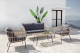 Eton 4PC Rattan Garden Sofa Set - Almond Beige