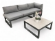 Ex-Display - Windsor 3PC Aluminium Corner Sofa with Recliner Set - Slate Grey