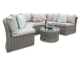 Half Moon Rattan Round 6 Seater Sofa Set - Inc. Oatmeal & Grey Cushion CoversDECO alfresco