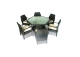 Hexagonal stacking rattan dining chair set - Mazerattan