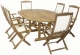 Royalcraft Acacia Wood Turnbury Oval Set with Textilene Highback Chairs