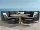 Keswick 5PC Corner Casual Adjustable Dining Sofa Set - Grey