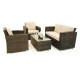 Kingston 4 pc 2 Seater Sofa Rattan Garden Furniture Set