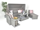 Liverpool 6PC Multi-Functional Rattan Daybed with Canopy Set - Grey Taupe