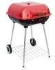 Free Standing Charcoal Barbeque - 81 x 57 - Red - Master Cook