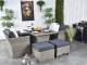 Ex-Display - C70 High Back 6-Seater Rattan Furniture Set w/ M50 Dining table - Natural DECO alfresco