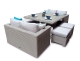 Versatility Luxury Rattan Sofa Dining Cube Set - Champagne Grey
