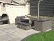 Versatility Deluxe Rattan Sofa Cube Garden Furniture Set - Whitewash Grey