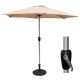 Sahara 3m Round Stainless Steel Look Parasol with Crank