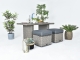 Sofa Dining Upgrade Kit Rattan Furniture Set - Whitewash Grey
