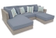 Luxury Sutton Rattan U Shaped Corner Sofa Set