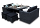 Versatility Deluxe Rattan Sofa Cube Garden Furniture Set - Black