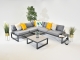Ex-Display - Windsor 4PC Aluminium Corner Sofa with Recliner Set - Slate Grey
