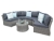 Half Moon Rattan Outdoor Furniture Sofa Set - Natural DECO alfresco