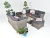 10PC Grand High Back Modular Corner Sofa Rattan Furniture Set - Natural DECO alfresco