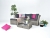 5PC High Back Modular Corner Sofa Rattan Furniture Set - Natural DECO alfresco
