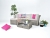 5PC High Back Modular Corner Sofa Rattan Set - Inc. Oatmeal & Grey Cushion Covers - DECO alfresco