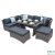 Luxury High Back 6PC Corner Sofa Dining Rattan Set - LH & RH Arrangement - Natural DECO alfresco