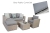 Additional Cushion Cover Set - Grey (Suitable for BHM-6PC-C)