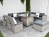 Brantwood 8PC Corner Round Back Sofa Dining Set with Chairs - Whitewash Grey