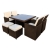 Cannes Rattan 8 Seater 120 x 120 Square Cube Set with Back Rest