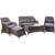Torino  2 Seat Sofa  Low armchair  with footstool by Leisuregrow