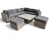 Ex-Display - Manchester 8PC Modular Rattan Corner Sofa Daybed Set with Adjustable Table - Whitewash Grey
