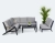 Newcastle 5PC Garden Aluminium Corner Sofa Set - Charcoal Grey