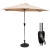 Sahara 3m Round Stainless Steel Look Parasol with Crank