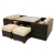 4 Seater Sofa Dining Cube Rattan Garden Furniture Set with Footstools