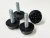 featureDECO - 4-Pieces of Adjustable Plastic Foot with Steel Screw Furniture Levelers - Threaded Glide Feet - Black (TYPE 2)