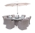 Royal Winchester High Back 8 Seater Diamond Shape Dining Set -  Cappuccino