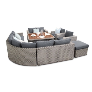 Luxury Modular Rattan Sofa Dining Se