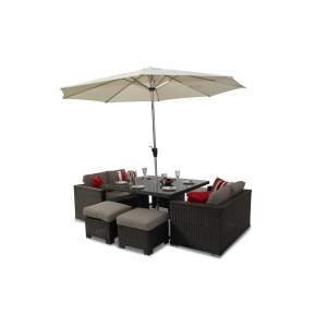 Versatility Sofa Rattan Cube Deluxe Garden Furniture - Brown Outdoor