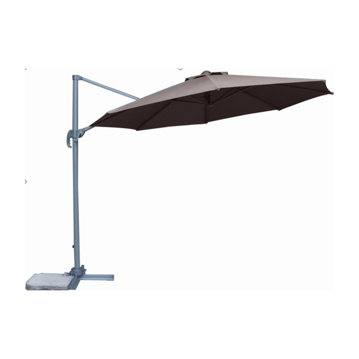 Taupe 3m Round Candy Aluminium Rotating Cantilever Parasol