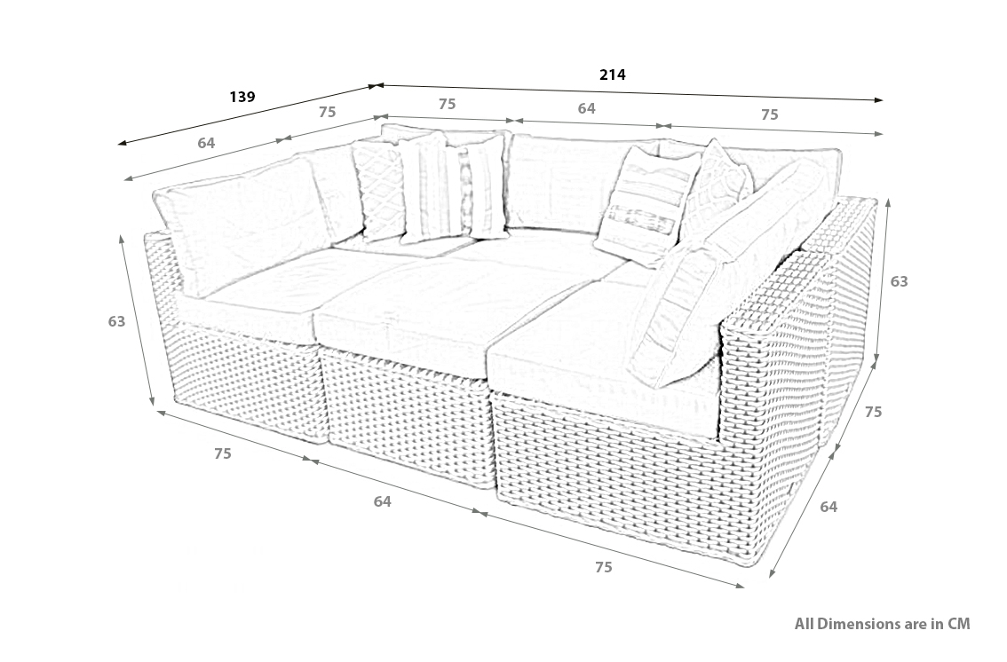PRODUCT DIMENSIONS_MANCHESTER 6PC MODULAR DAYBED